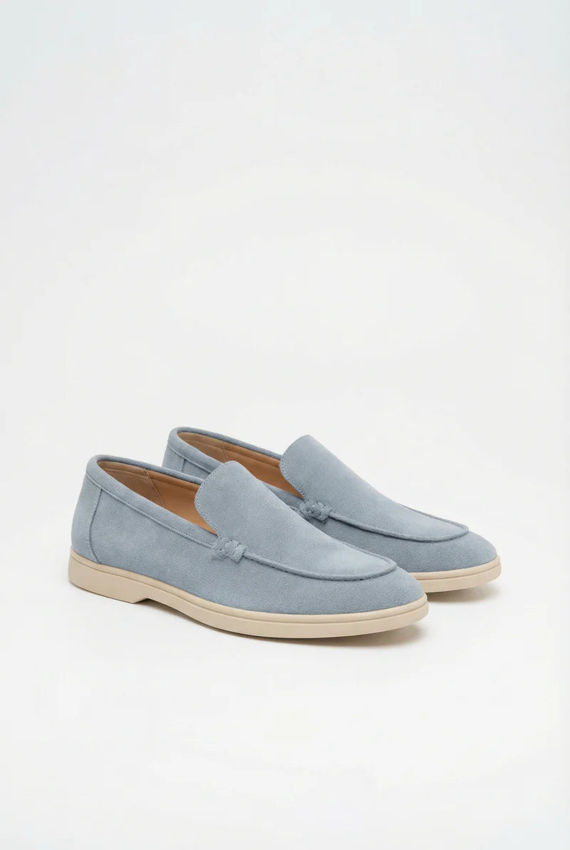 Men’s Suede Loafers Slip-On Casual Round Toe