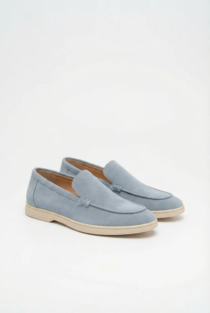 Men’s Suede Loafers Slip-On Casual Round Toe