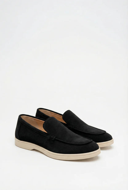 Men’s Suede Loafers Slip-On Casual Round Toe