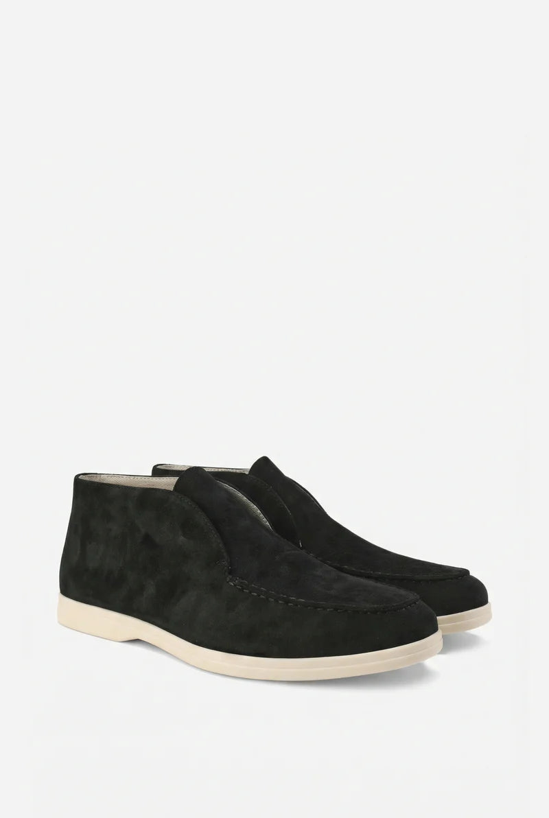 Men’s Suede Loafers Slip-On Casual Round Toe