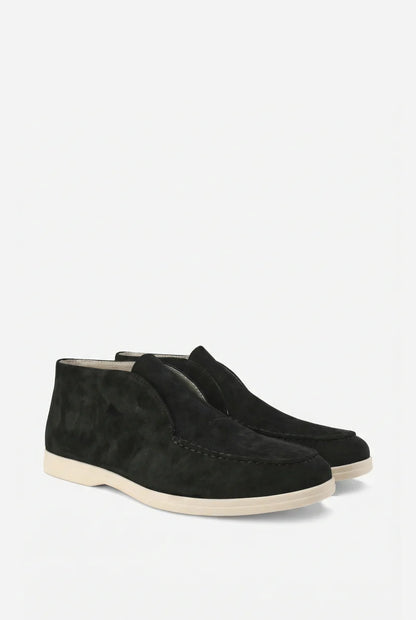 Men’s Suede Loafers Slip-On Casual Round Toe