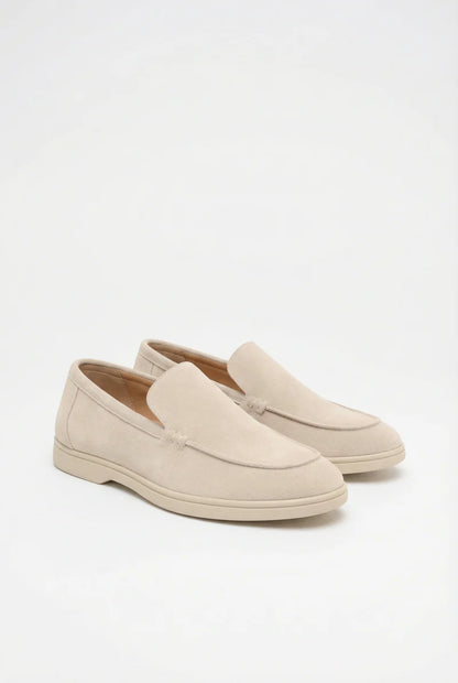 Men’s Suede Loafers Slip-On Casual Round Toe