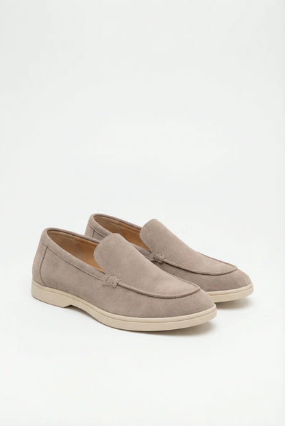 Men’s Suede Loafers Slip-On Casual Round Toe