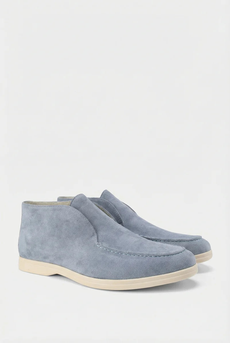 Men’s Suede Loafers Slip-On Casual Round Toe