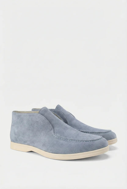 Men’s Suede Loafers Slip-On Casual Round Toe