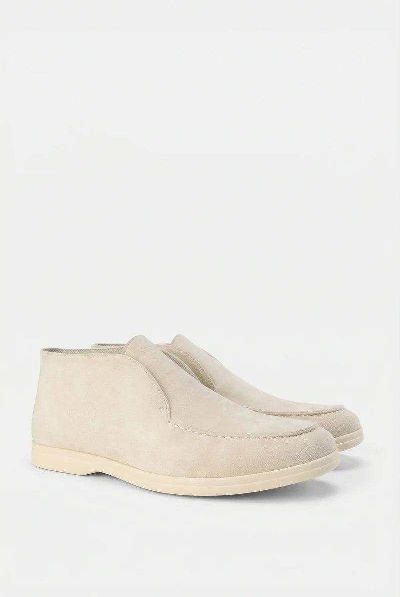 Men’s Suede Loafers Slip-On Casual Round Toe
