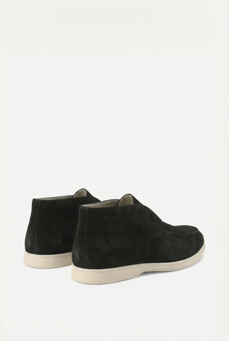 Men’s Suede Loafers Slip-On Casual Round Toe
