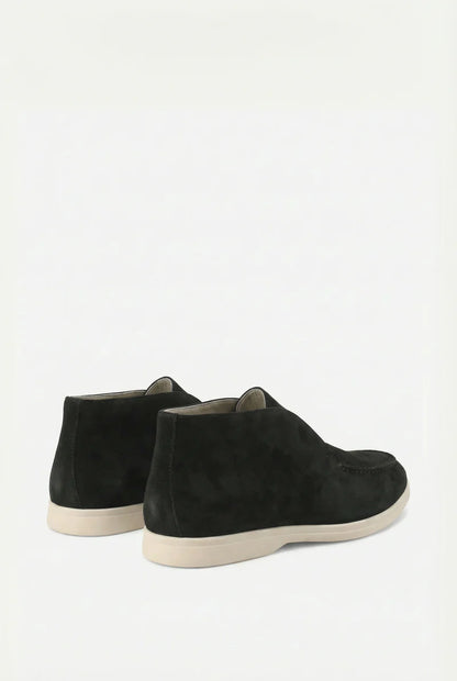 Men’s Suede Loafers Slip-On Casual Round Toe