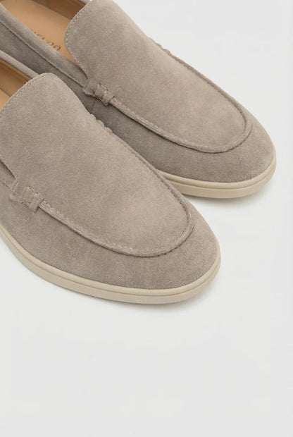 Men’s Suede Loafers Slip-On Casual Round Toe